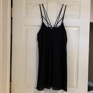 Black cocktail dress Mini loose fitting size Small